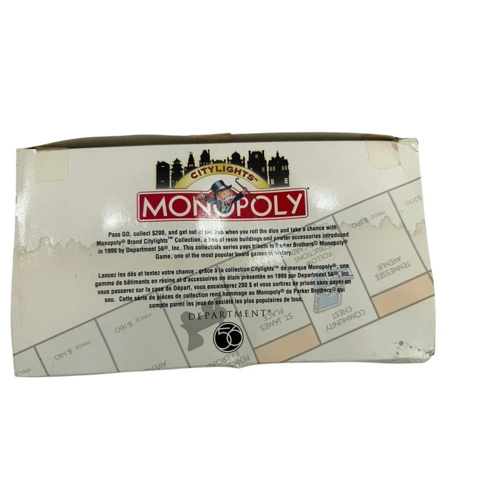 Dept 56 City Lights Monopoly Yorkshire Grand Hotel Boardwalk Building READ FLAWS
